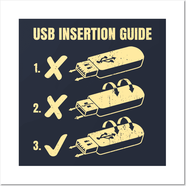 USB Insertion Guide Wall Art by NerdShizzle